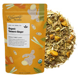 Heavenly Tea Leaves Organic Turmeric Ginger, Bulk Loose Leaf Herbal Tea, 1 Lb. (Approx. 200 Servings) - Naturally Caffeine Free, Inflammation