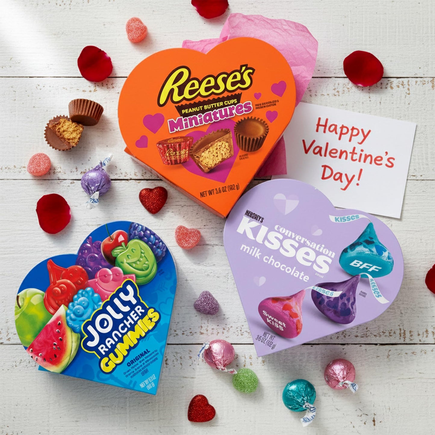 Valentine's Day Candy Gift Box Variety 3 Pack - Heart Shaped Chocolate Care Packages by Rebel Smuggling Galactic Emporium