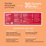 Just Date Organic Date Sweetened Milk Chocolate Chips / 35% Cacao/Vegan/No Sugar Added/Only 4 Ingredients/Low Glycemic Index / 8 Oz