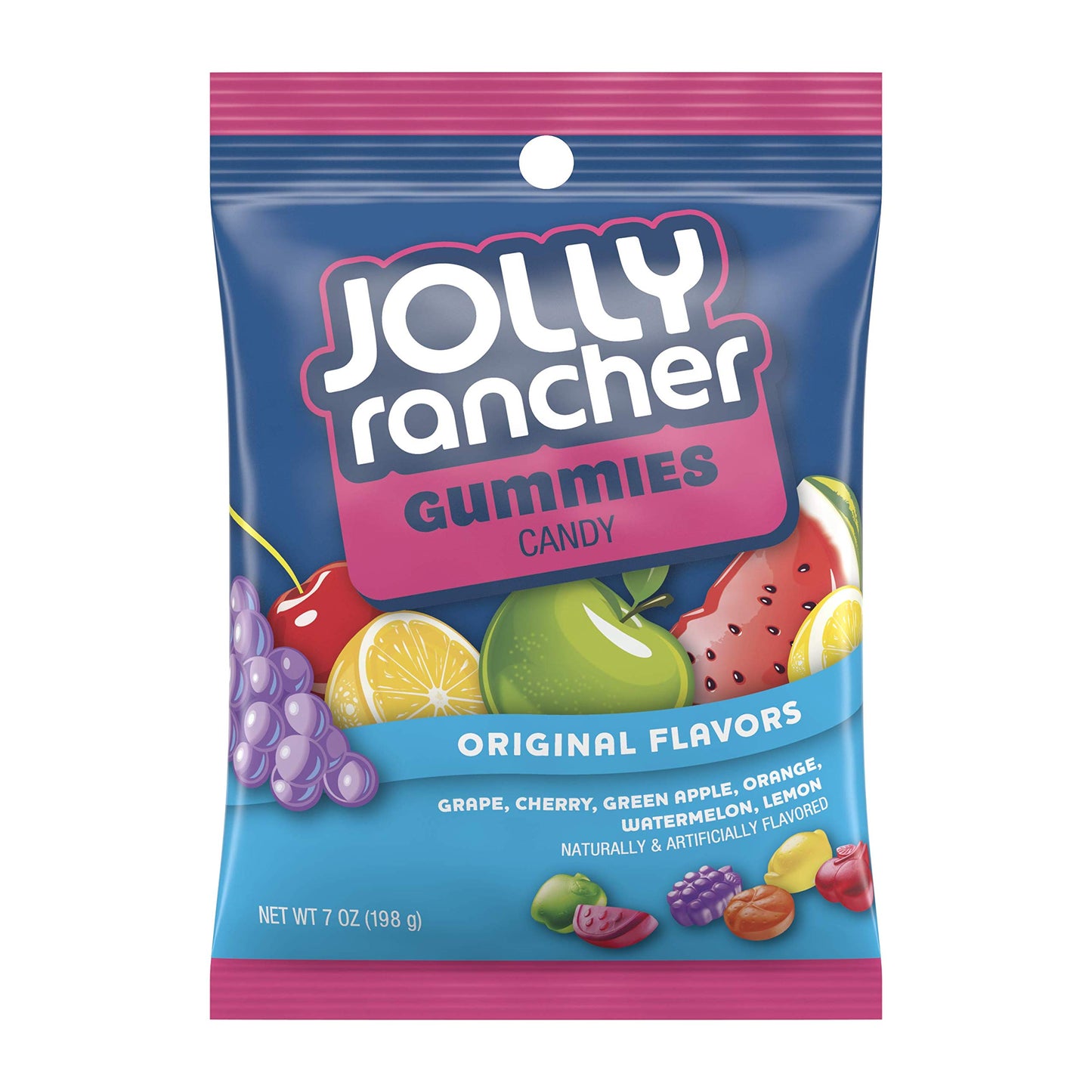 JOLLY RANCHER Gummies Candy, Original, 7 Ounce (Pack of 12)