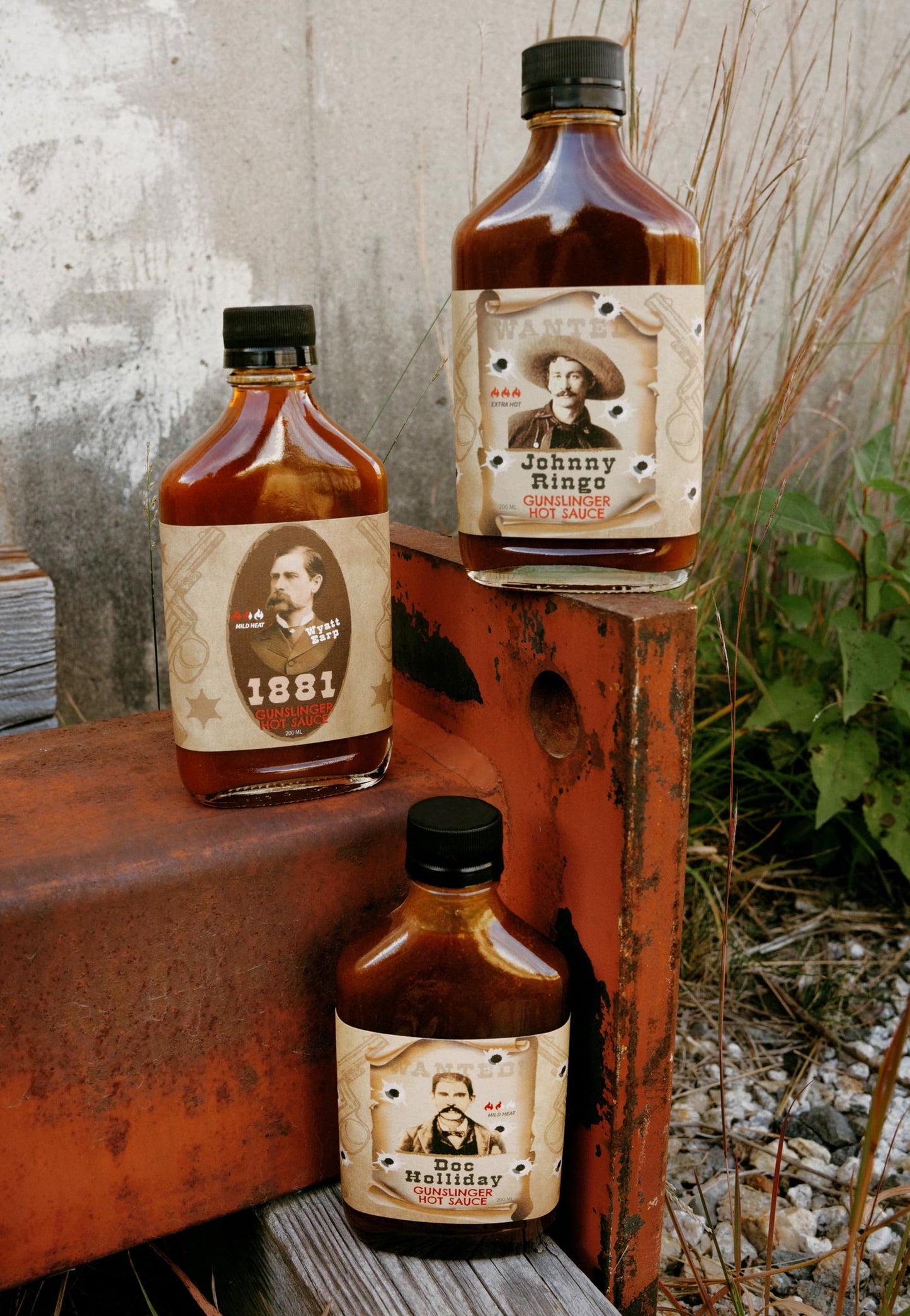 1881 Wyatt Earp Gunslinger Hot Sauce, Habanero Mesquite Flavor, Tomato Juice & Apple Cider Vinegar Base