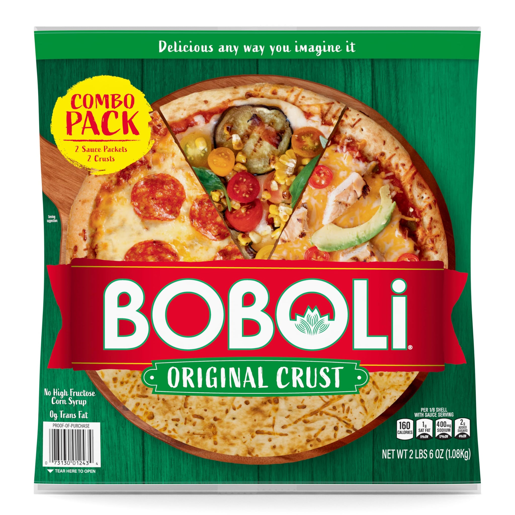 Boboli 12 Inch Twin Pack Pizza Crust, 2 count, 38 oz