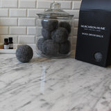 Murchison-Hume Wool Dryer Balls - 100% New Zealand Wool, Natural Fabric Softener, Reduces Drying Time, Eco-Friendly & Reusable - Set of 6