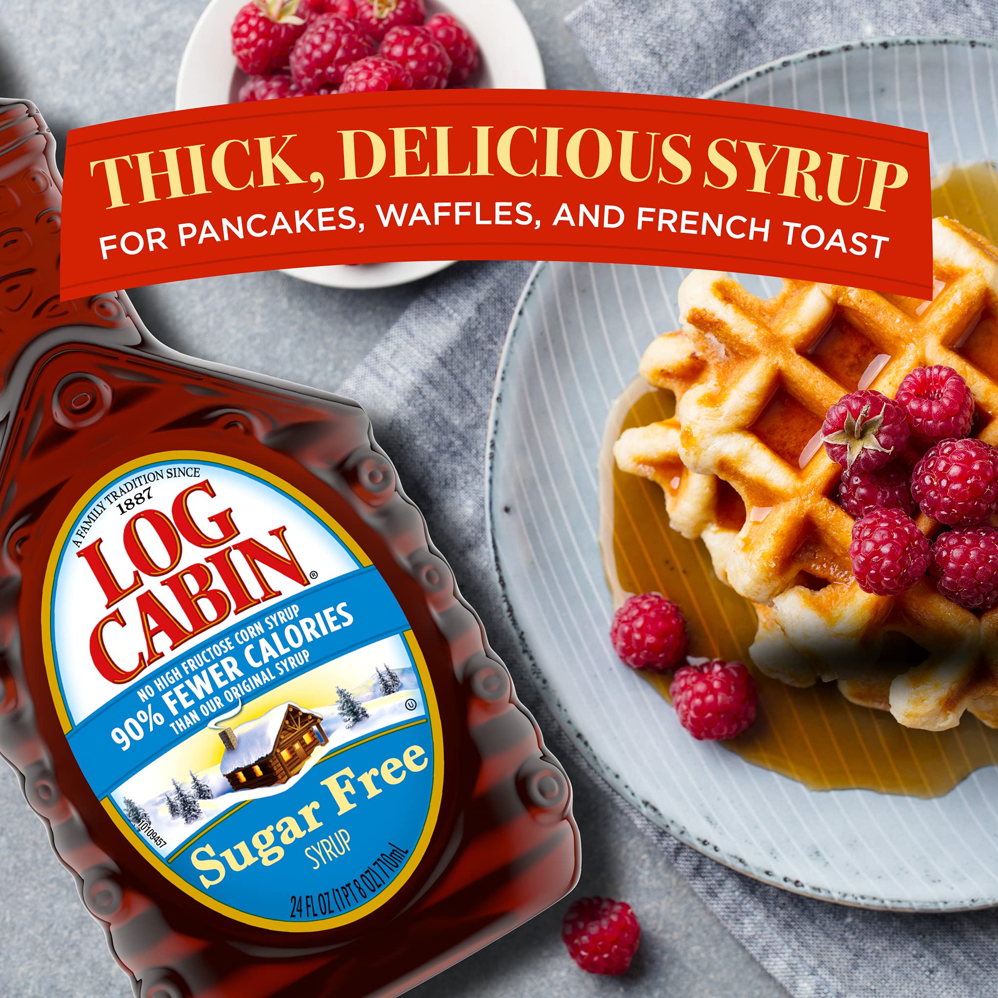 Log Cabin Sugar Free Syrup, 24 Fl Oz