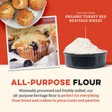 Sunrise Flour Mill Heritage Organic White Flour | USDA Organic All Purpose Flour Unbleached - Non-GMO, Kosher, Grown Without Glyphosate, High Protein