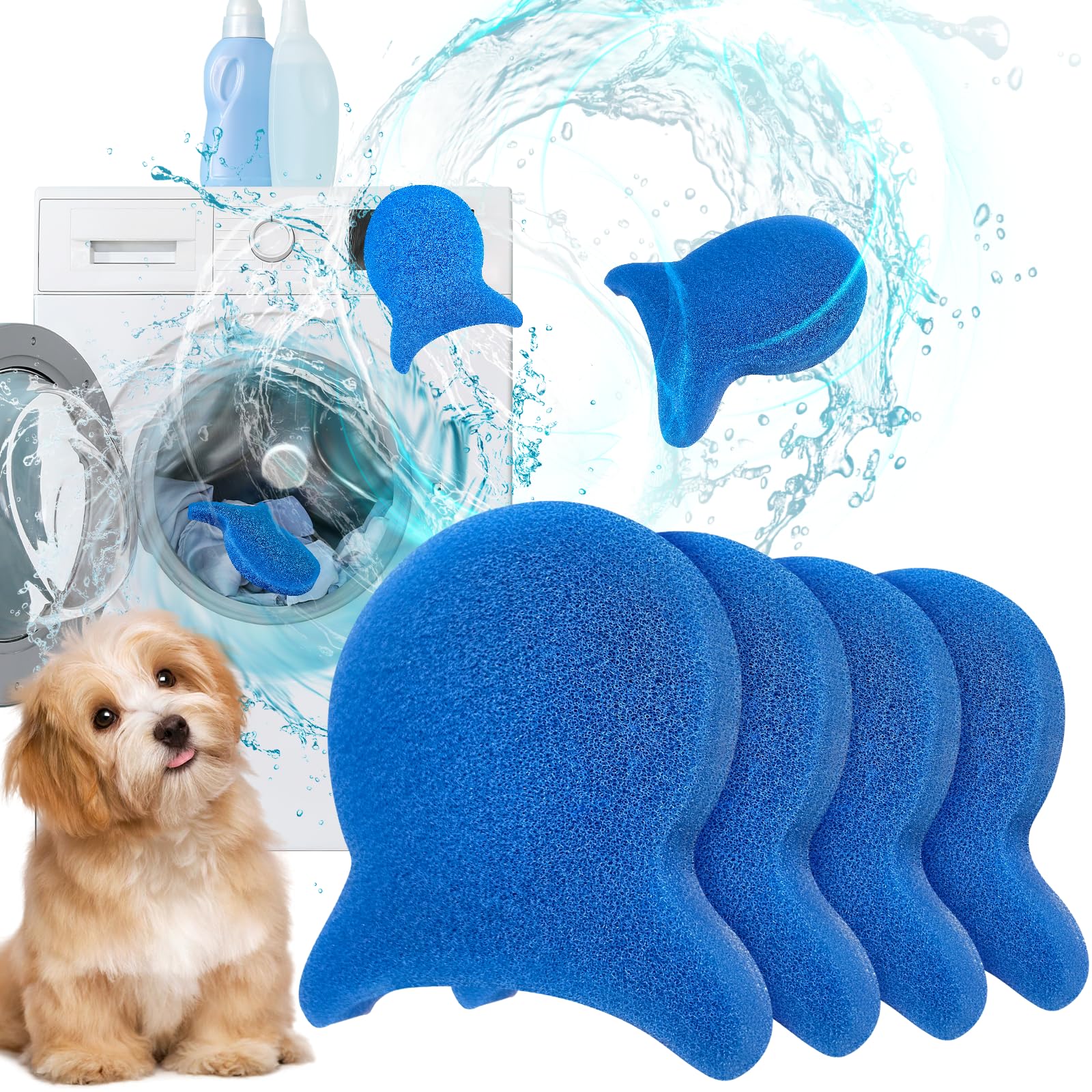 Pet Hair Remover for Laundry, Reusable Dog & Cat Hair Remover Tool, Effectively Removes Pet Hair, Lint and Dander from Bedding and Clothing, Suitable
