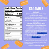 SmartSweets Caramel Candies, 1.6oz (Pack of 12), Creamy Candy with Low Sugar (1g), Low Calorie (140), Plant Based, Gluten Free, No Artificial Colors