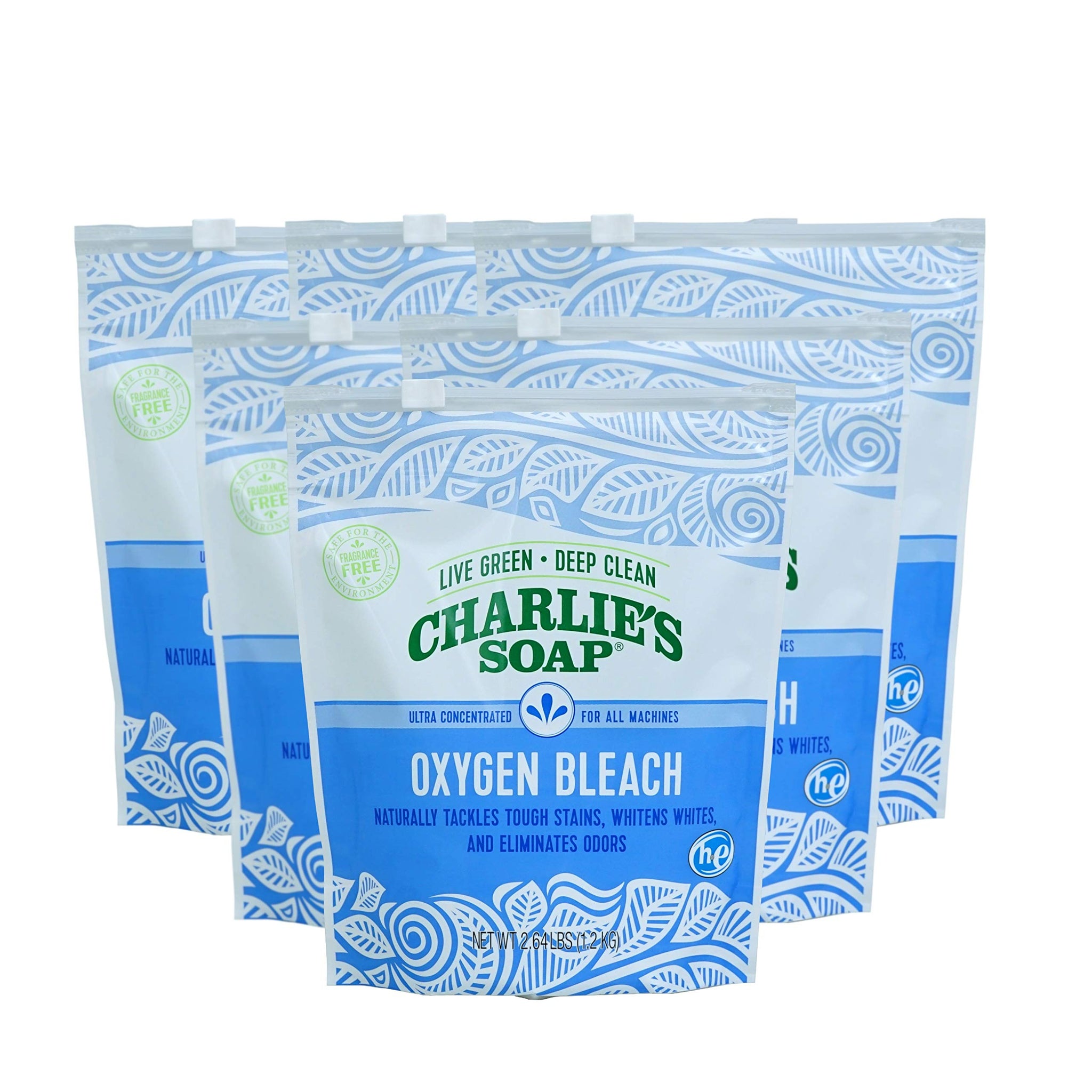 Charlie's Soap - Non-Chlorine Oxygen Bleach - 2.64 lb (6-Pack)