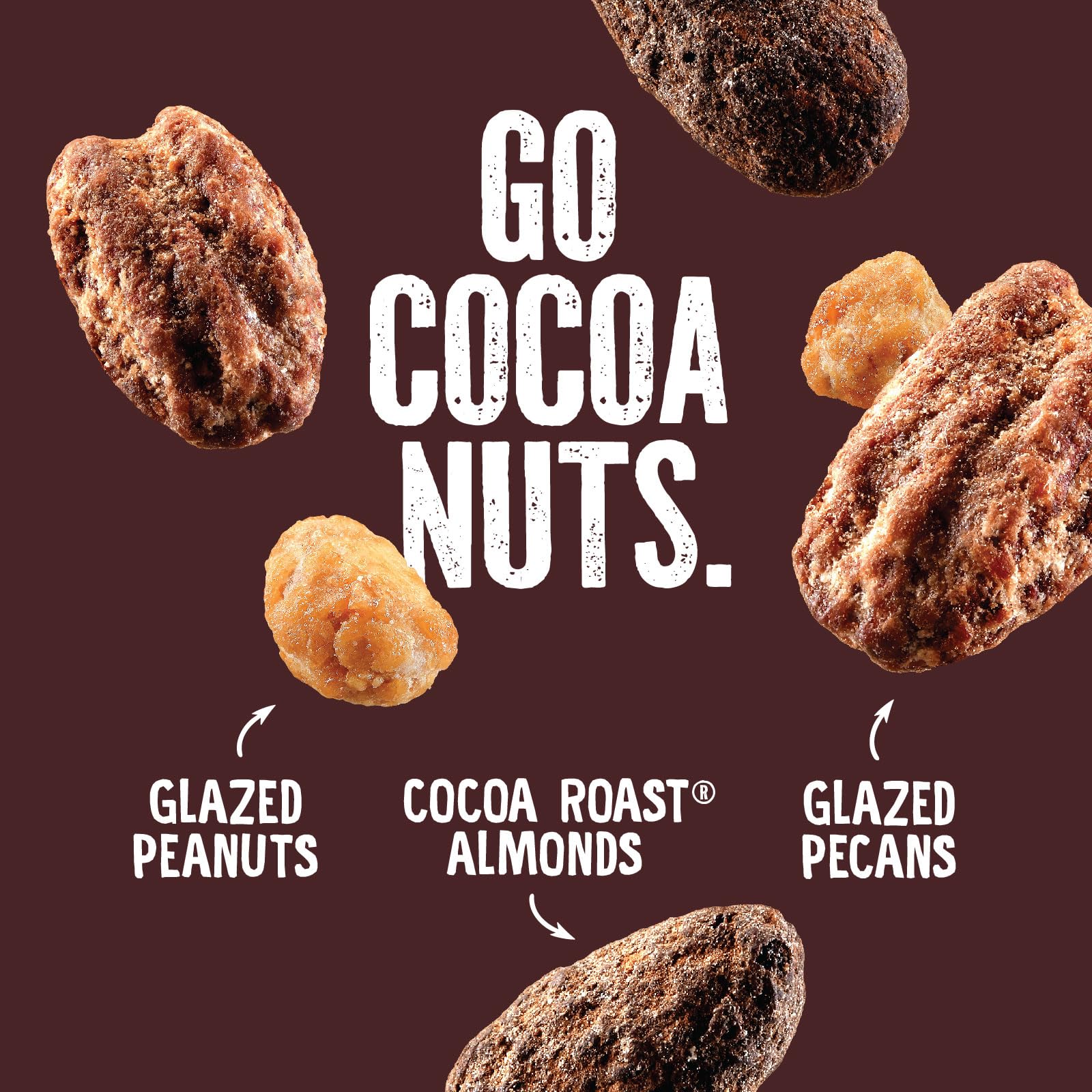 Emerald Nuts Chocolate Peanut Crunch Mixed Nuts (1-Pack) | Features Cocoa Roasted Almonds, Kettle Glazed Pecans, Kettle Glazed Peanuts | 5.5 Oz