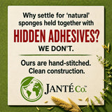 Eco Kitchen Sponges - Plant Based Cellulose & Natural Loofah Scrub Sponge - Biodegradable Dish Sponge - 6 Pack - by Janté Co.