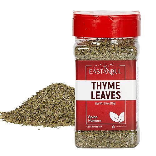 Eastanbul Thyme Leaves, 2.5oz, Dried Thyme Herb, Dried Mediterranean Herb, Full-Flavor Dry and Exquisitely Fragnant Tyme Seasoning, Perfect for Soups