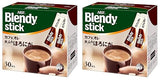 Blendy Stick Cafe Au Lait Slightly Bitter Taste 0.42oz X 30pcs Pack of 2