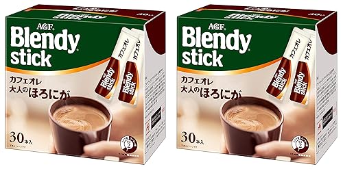 Blendy Stick Cafe Au Lait Slightly Bitter Taste 0.42oz X 30pcs Pack of 2