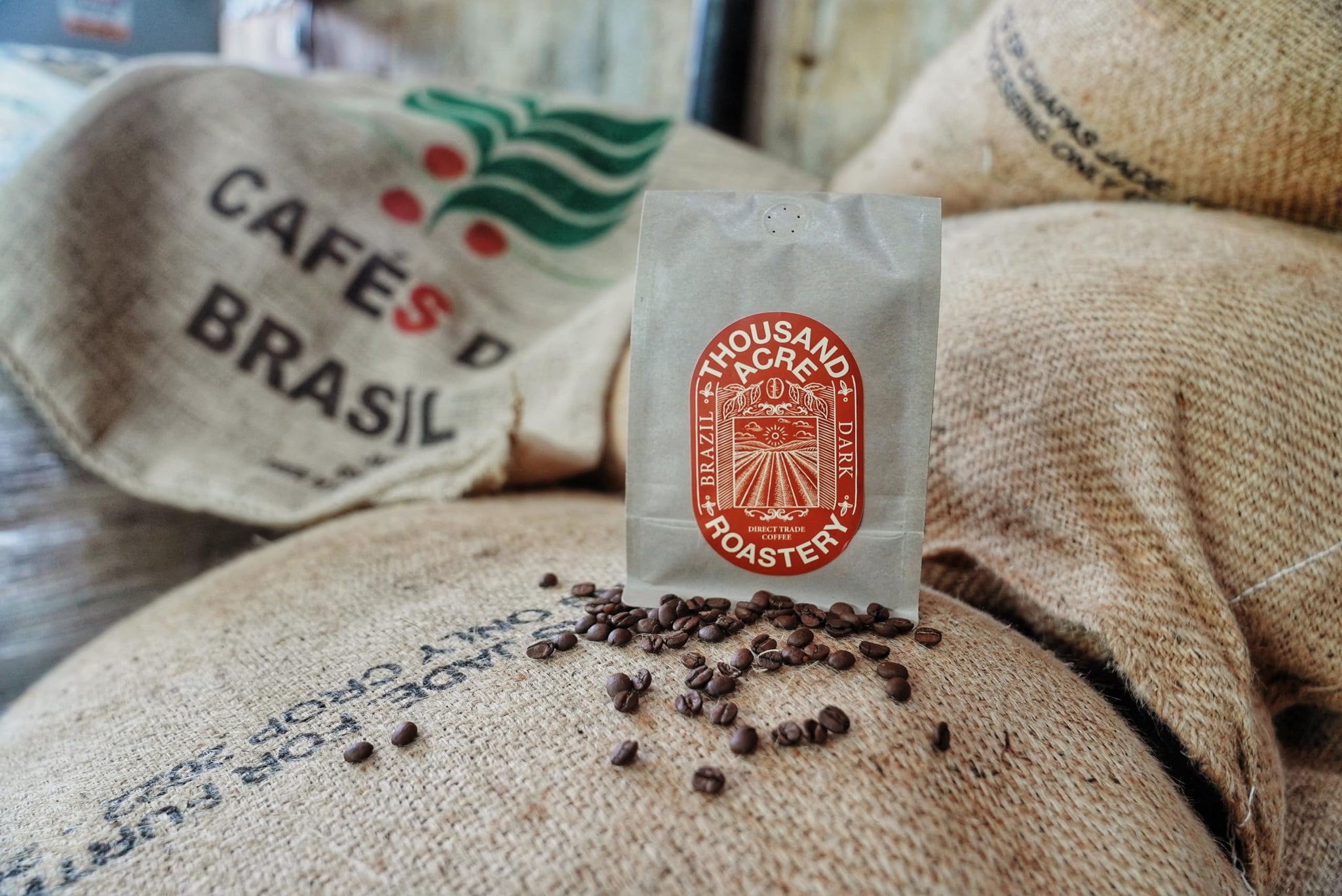Thousand Acre Roastery | Premium Brazilian Ground Coffee Dark Roasts | From Cerrado, Brazil | Best Coffee Grounds for Ultimate Flavor | Authentic Dark