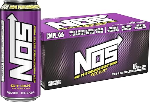 NOS GT Grape: High Performance Energy Drink. 16 Fl oz