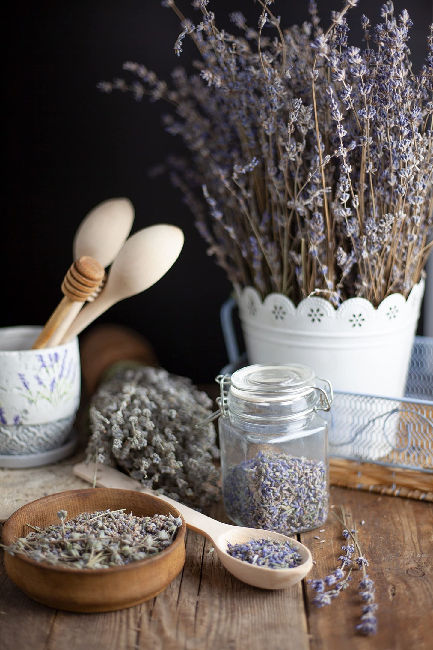 Birch & Meadow 8 oz of Dried Lavender Buds, Tea Additive, Home Décor