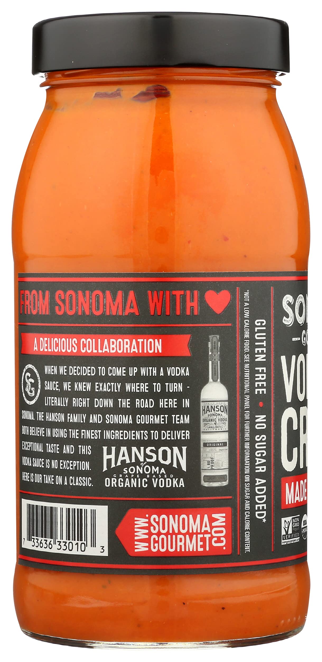 Sonoma Gourmet, Pasta Sauce Vodka Cream Organic, 25 Ounce