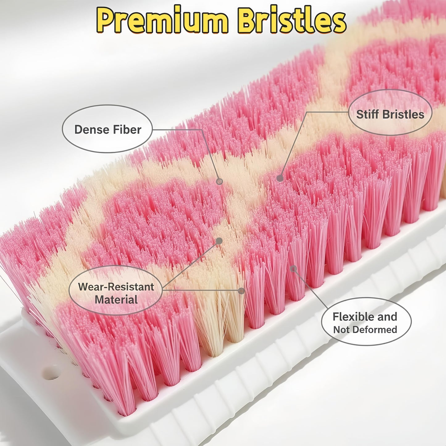 4 Pack Scrub Brush for Cleaning Scrubbing Brush with Stiff Bristle Multi-Purpose Heavy Duty Scrub Brushes,Deep Cleaning Brushes for Bathroom, Floor
