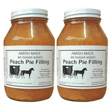 Amish Pie Filling No Sugar Added Peach- TWO 32 Oz Jars