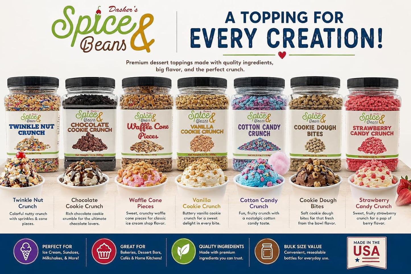 Chocolate Cookie Crunch Crumbles | Ice Cream & Dessert Topping, Baking Mix-In, Cake Decoration, Chocolate Sandwich Cookie Pieces, Ready-to-Use Easy