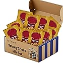Savory Snack Mix - 30 Count Individually Wrapped Snack Bags with Bold Flavor Pretzels, Rye Chips, and Breadstick Pieces - Assembled by Bussin Boxes
