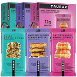 TRUBAR Vegan Protein Bars, 15 Count Variety Pack, Oh Oh Cookie Dough, Daydreaming About Donuts & Smother Fudger Peanut Butter, Gluten Free, Plant
