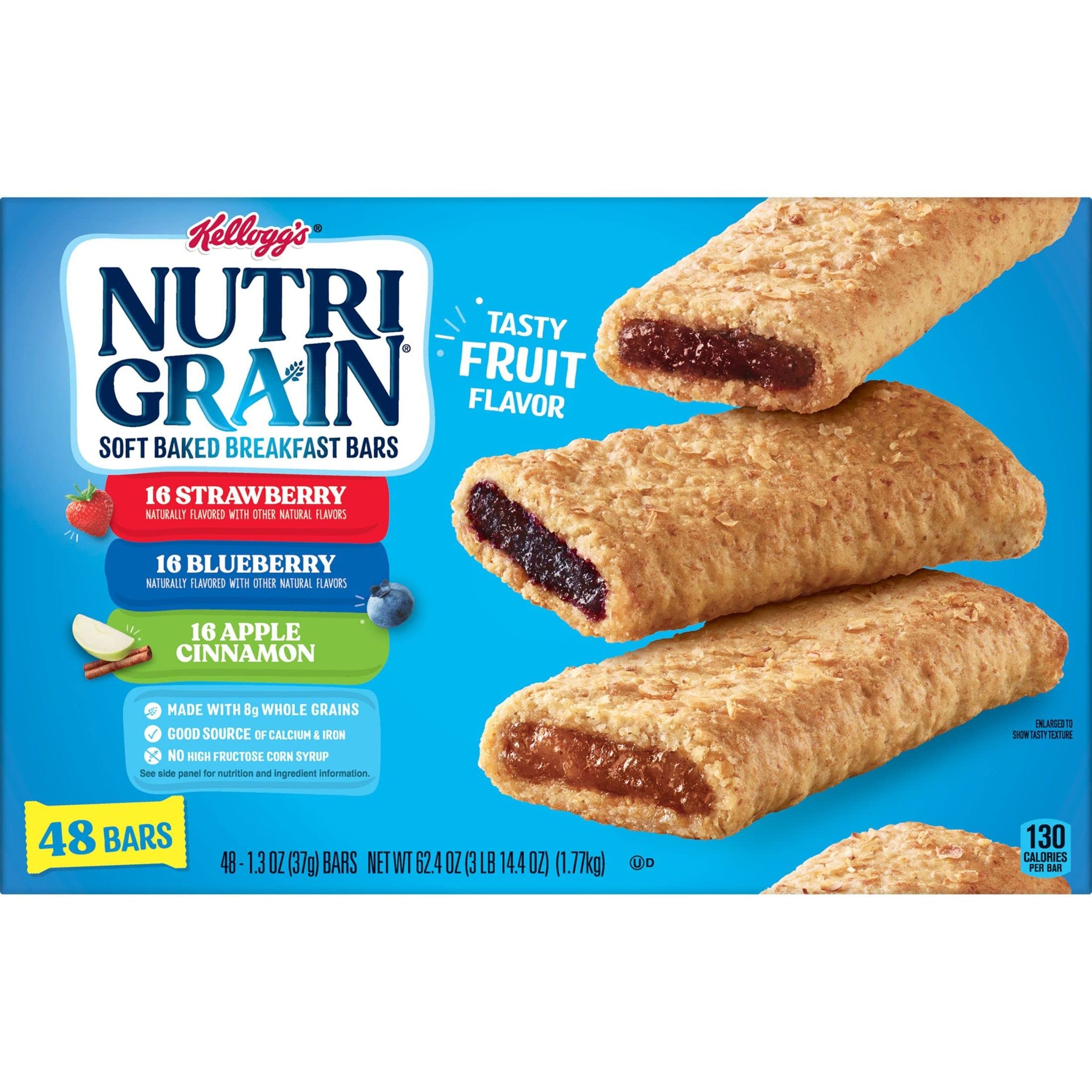 Nutri-Grain-Kellogg's Cereal Bars Variety Pack, 1.3 oz, 48-Count