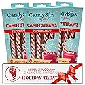 Christmas Peppermint Sticks Candy Straws 3 Pack by Rebel Smuggling Galactic Emporium (24 Straws Total)