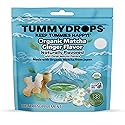 USDA Organic Matcha Ginger Tummydrops, Gluten Free & Vegan, 33 Individually Wrapped Drops in a Resealable Bag