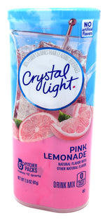 Crystal Light Pink Lemonade Drink Mix, 12-Quart 2.9-Ounce Canister (Pack Of 5)