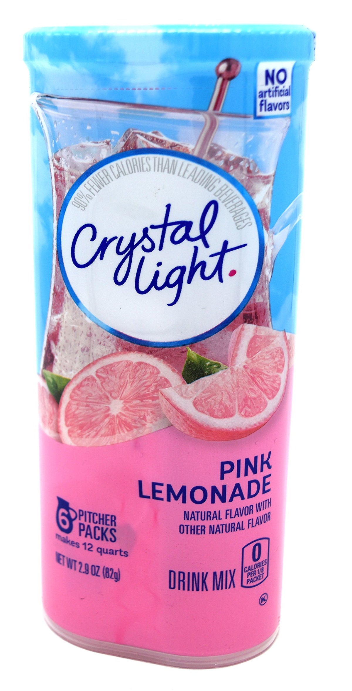 Crystal Light Pink Lemonade Drink Mix, 12-Quart 2.9-Ounce Canister (Pack Of 7)
