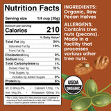 Wilderness Poets, Fancy Mammoth Pecan Halves - Organic, Raw, Large Halves, Sweet and Buttery. No Salt, Shelled. (8 Ounce - 227g)
