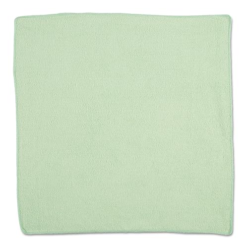Rubbermaid Commercial Products HYGEN r-40 Recycled Microfiber Cloths, 16"" X 16"" Green, 24-Pack, Durable, Lint-Free, Wet-Dry Cleaning for Home
