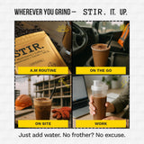 STIR Premium Instant Mushroom Coffee | Lion’s Mane, Chaga, Reishi, Cordyceps, Shiitake, Turkey Tail | Organic Cacao, Vanilla, Coconut MCTs | Focus