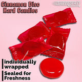 Cinnamon Discs Hard Candies - (1 Pound Bag) of Individually Wrapped Red Cinnamon Candy Disks.(16oz.)