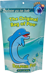 The Original Bag of Poo®, Dolphin Poo (Blueberry Flavor Cotton Candy) Novelty Poop Gag Gift. Free sticker inside.