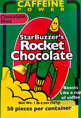 Rocket Chocolate Milk Chocolate Mint Flavored Caffeinated Chocolate Truffles, 50 count, Mini