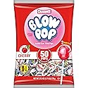 Charms Blow Pop Single Flavor Bag - Cherry Flavored Lollipops with a Bubble Gum Center - Individually Wrapped Hard Candy - Red Candy - Peanut Free