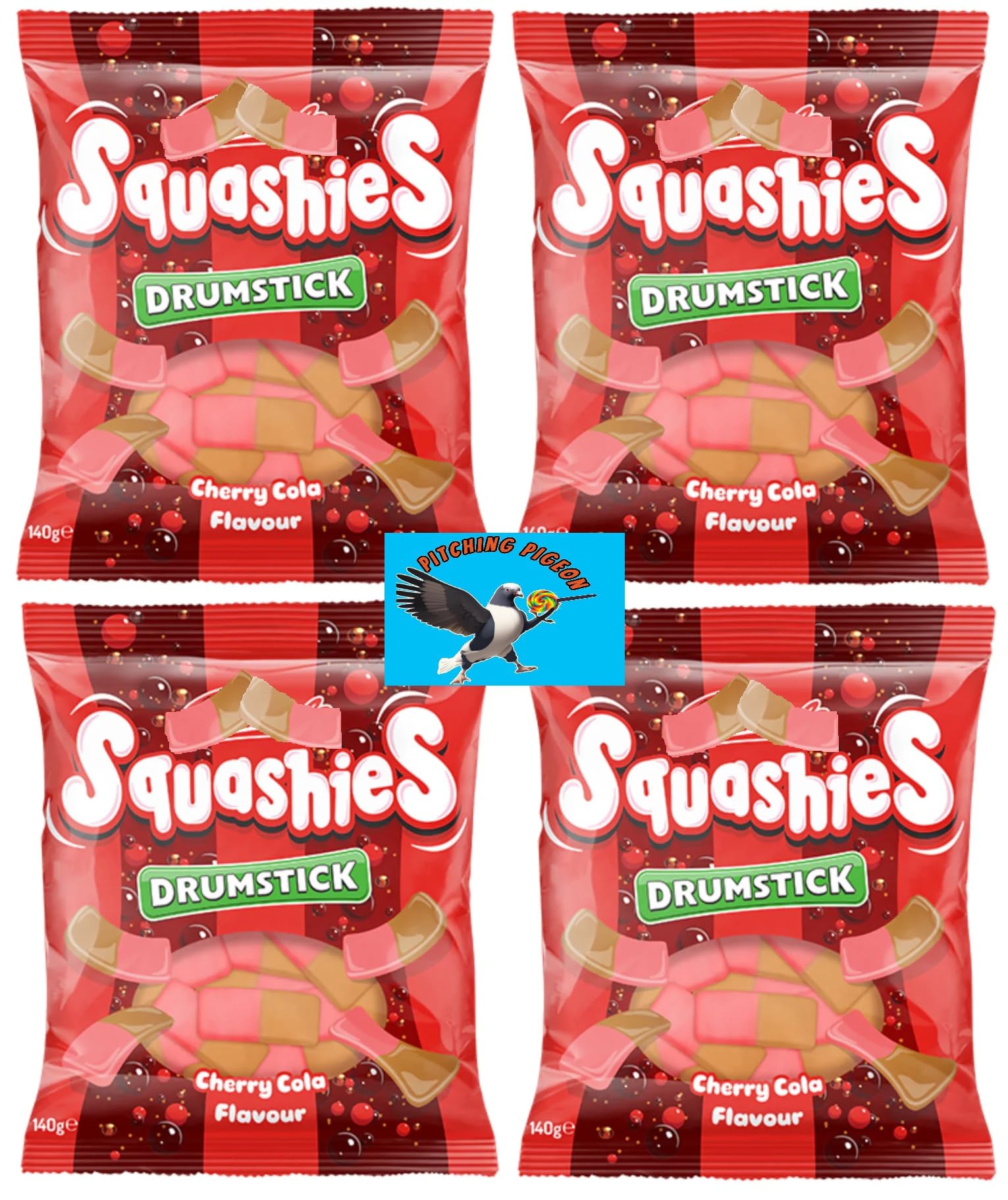 Squashies Drumstick Cherry Cola Flavor Gummy Candy 17oz