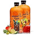 Brewt’s Spicy Bloody Mary Mix - Handcrafted Cocktail & Mocktail Mixer with Real Ingredients, Citrus, Horseradish - Low Sodium, Zero Preservatives - 32