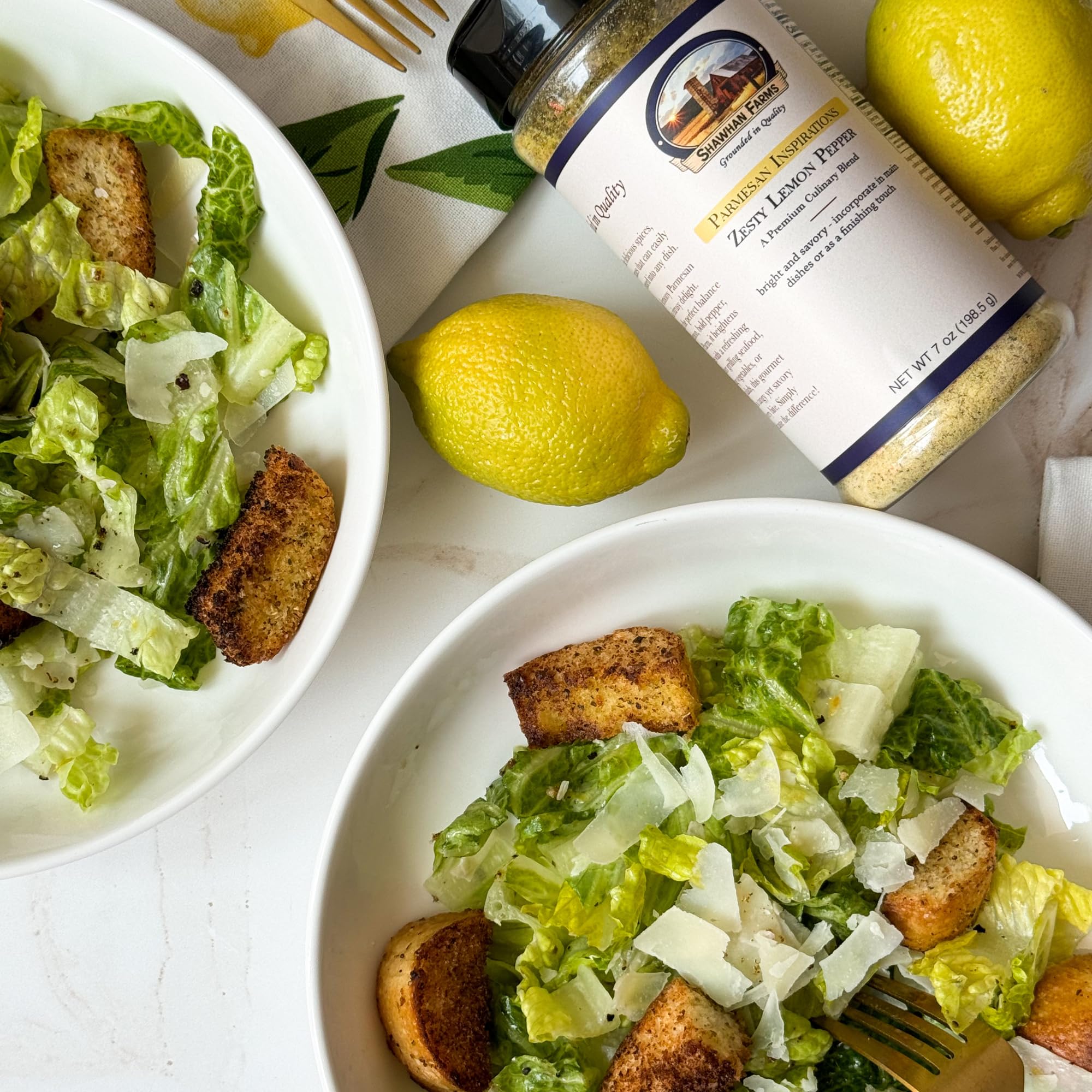 Zesty Lemon Pepper Parmesan Topper for Pasta, Seafood, Shawhan Farms, 7 oz