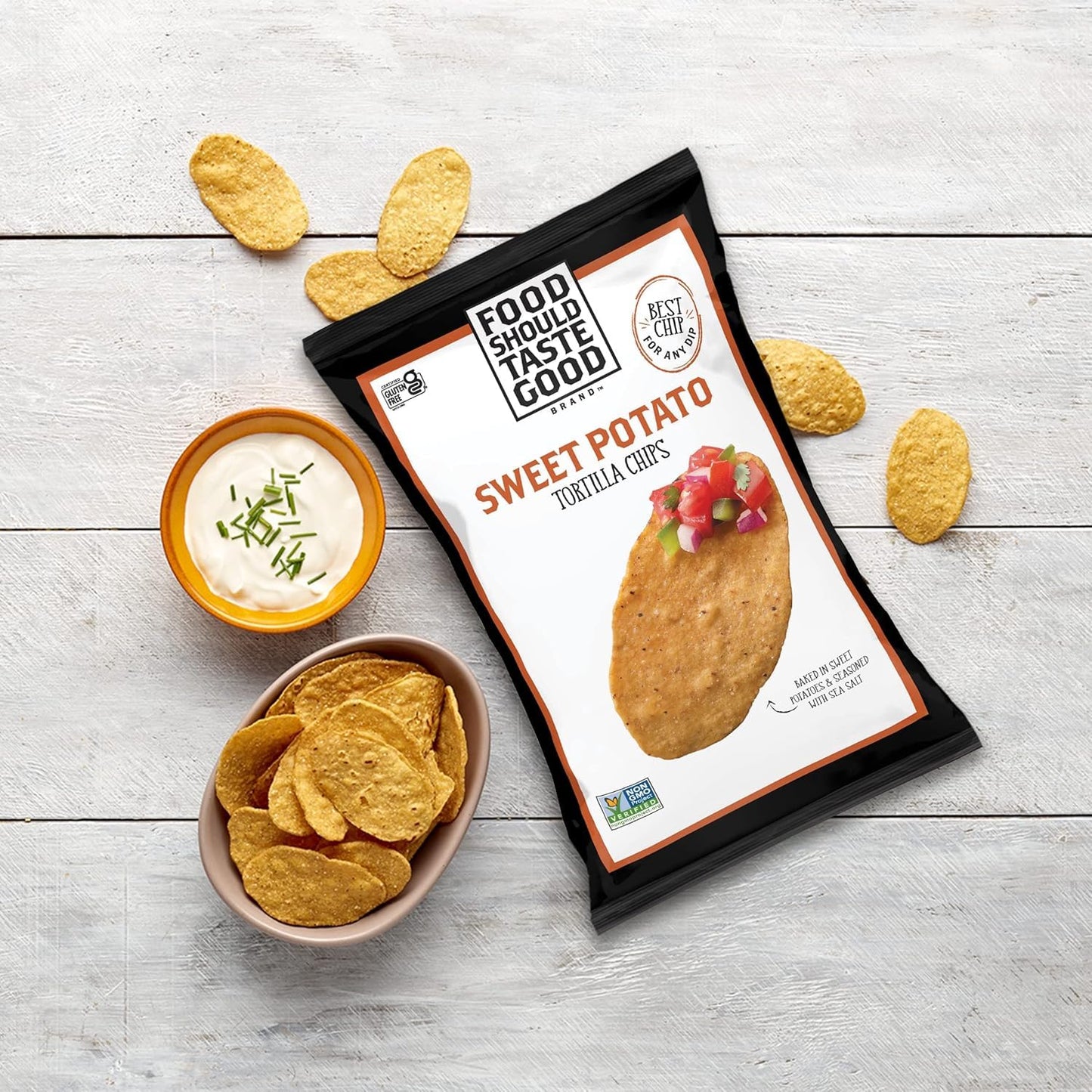 Food Should Taste Good Tortilla Chips, Sweet Potato, 1.5 Oz (Pack of 24)