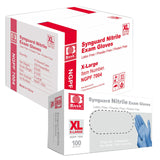 Rhino Blue Nitrile Exam Gloves - Latex-Free & Powder-Free - NGPF-7004 (Case of 1,000), Xtra Large