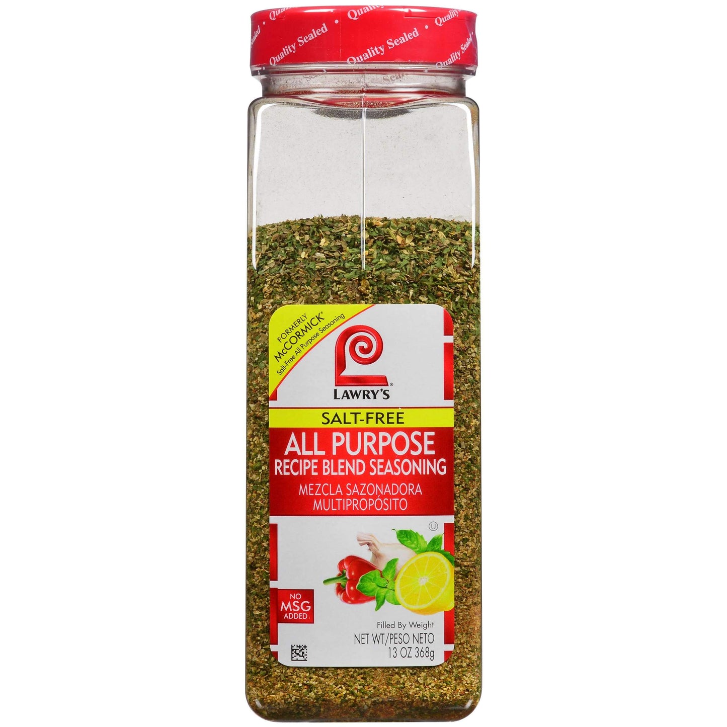Lawrys Salt Free All Purpose Recipe Blend Seasoning, 13 Ounce -- 6 per case.