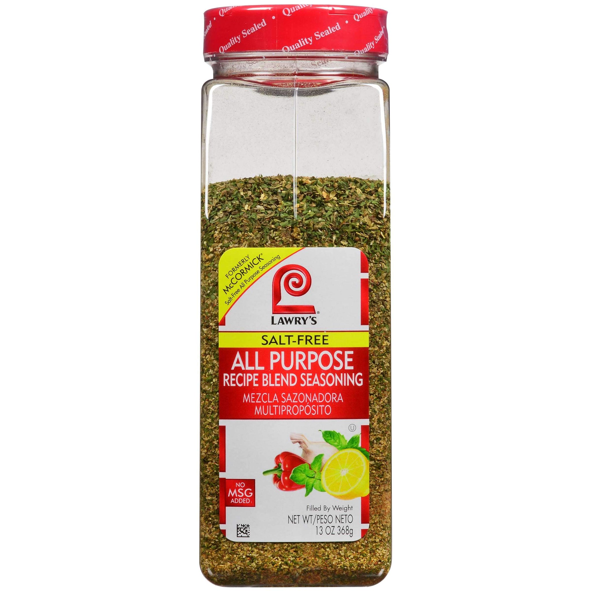 Lawrys Salt Free All Purpose Recipe Blend Seasoning, 13 Ounce -- 6 per case.