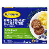 Butterball, All Natural Fully Cooked Breakfast Sausage Patties, 8 oz