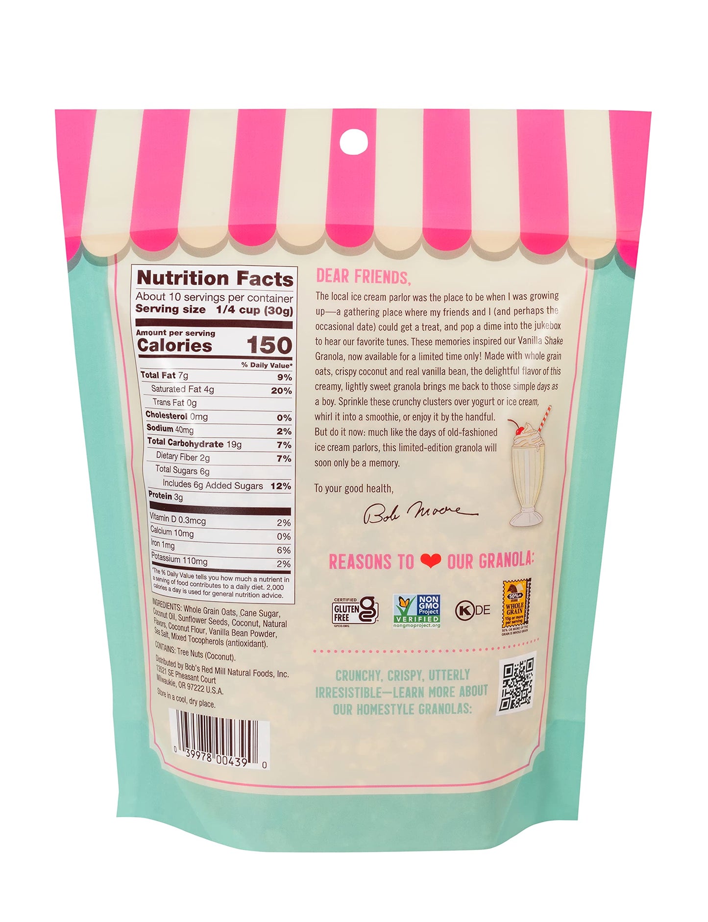 Bob's Red Mill Homestyle Vanilla Shake Granola, 11-ounce