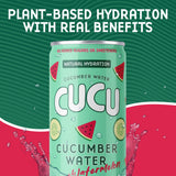 CUCU Pressed Cucumber + Watermelon Water - Real Juice from Fresh Cucumbers and Watermelons with Vitamin C, Electrolytes & Antioxidants - No Sugar