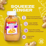 Garland Food Squeezable Ginger Paste 10 oz - Made in the USA - Convenient Squeeze Bottle with Minced Ginger Squeeze Bottle for Flavorful Asian Food