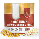 Great River Milling Organic Popcorn Portion Pack, 8 oz Pre-Measured Bags (24 Count) - Non-GMO, Gluten Free Popcorn Kernels, Made in USA - 8 oz